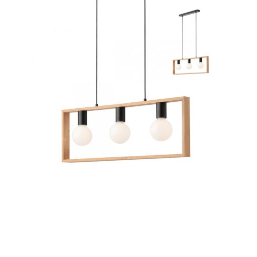 TIMBER-függőlámpa-modern-3X42W-natúr-fa