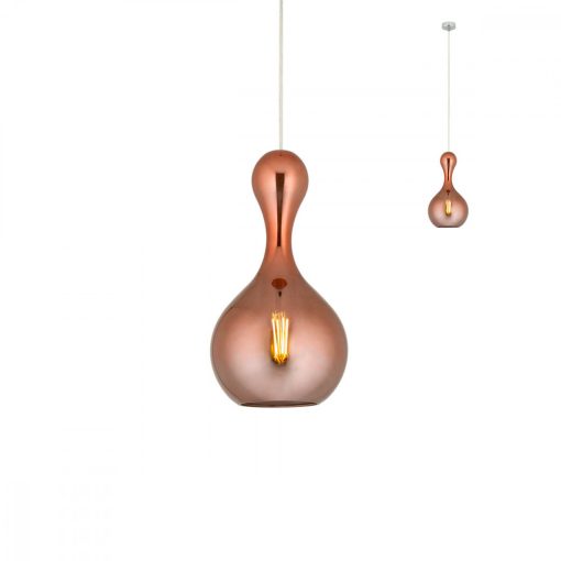 LOB Modern függőlámpa króm rose-gold d: 22 cm