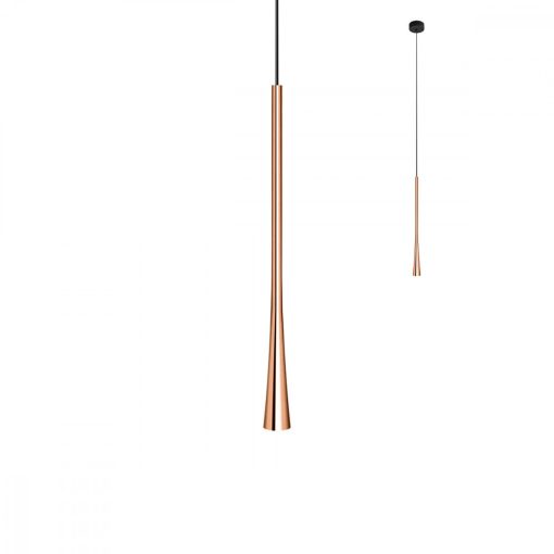 ITO Modern LED függőlámpa matt fekete, rose-gold, 40cm