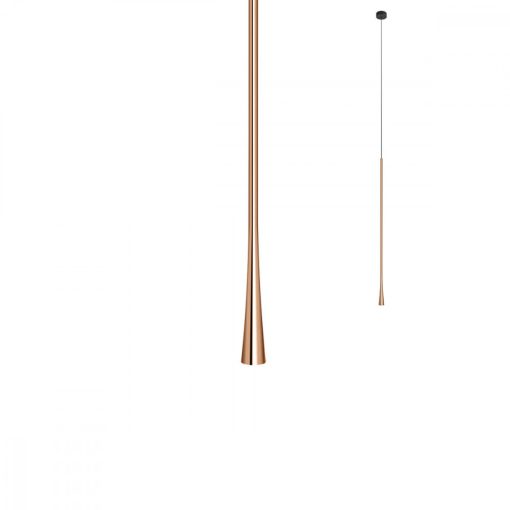 ITO Modern LED függőlámpa matt fekete, rose-gold, 80cm