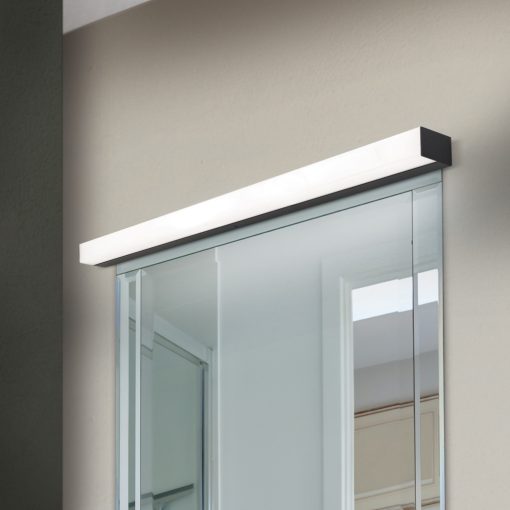 HORIZON modern CCT LED fürdőszobai tükörmegvilágító , fekete, 1800lm