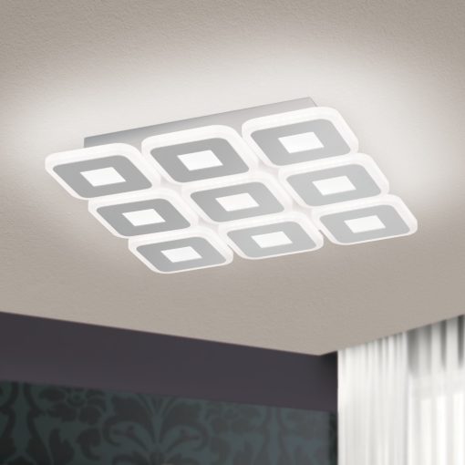 DOMINO modern LED mennyezeti lámpa , fehér, 2750lm