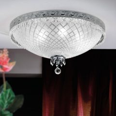   Empire Crystal kristály mennyezeti lámpa, ezüst, 61 cm, 8xE27